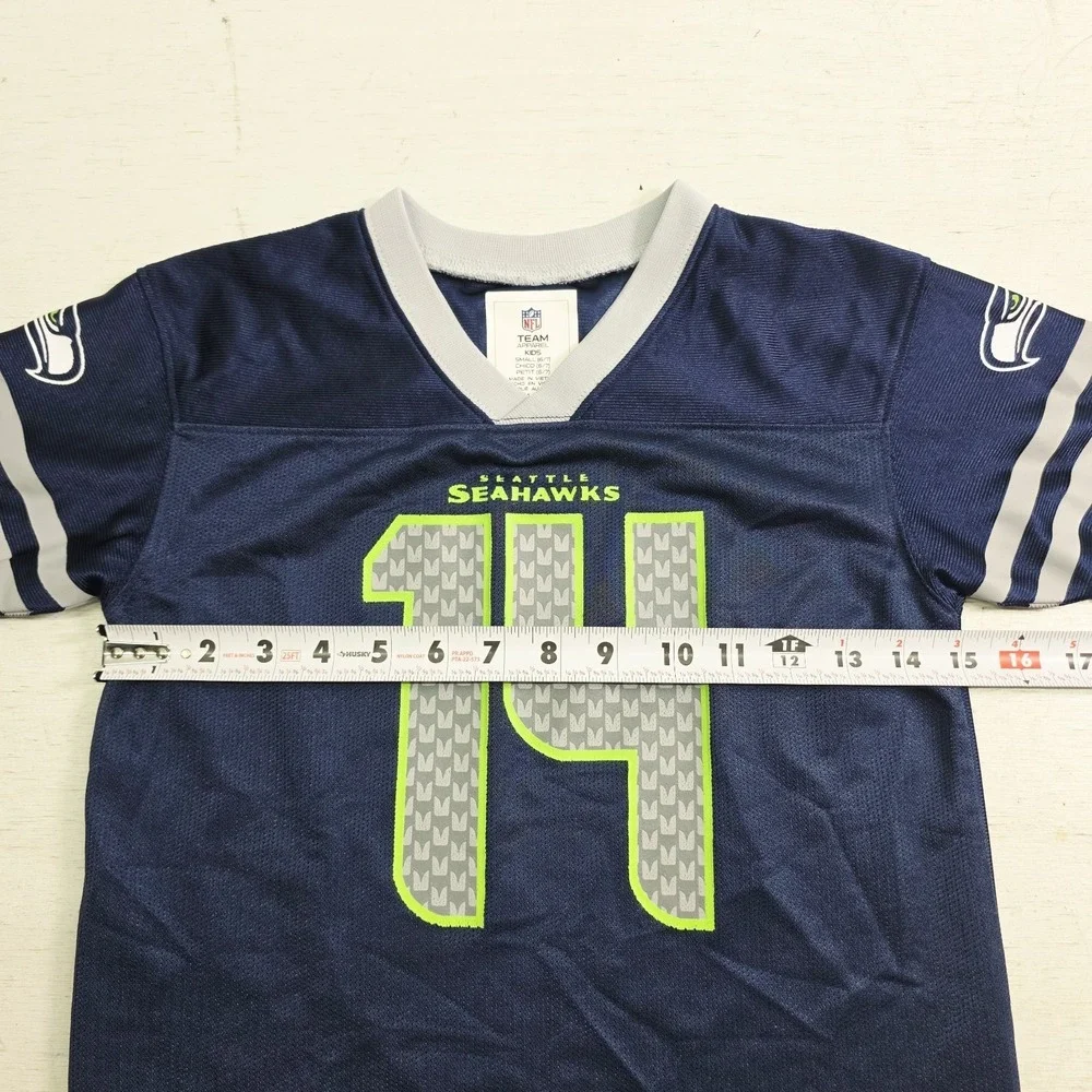Seattle Seahawks Jersey DK Metcalf NFL Team Apparel Blue‎ Boys Youth Small 6/7